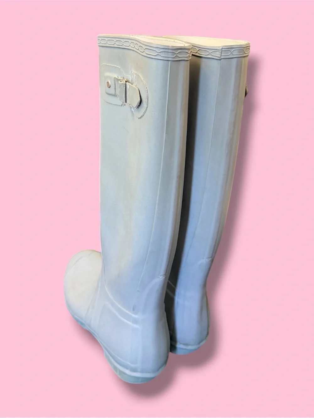 Hunter Knee-High Rain Boots in Grey